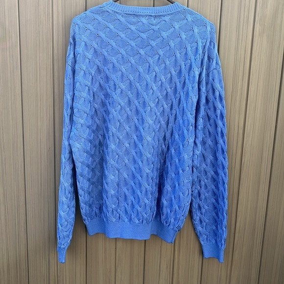 Saks Fifth Avenue 100% Silk Cable Knit Pullover Sweater size XXL Old Mon… - Picture 7 of 12